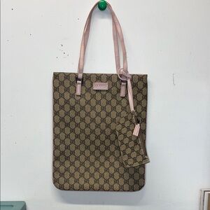 Isa Knox Pink and Brown Tote Bag